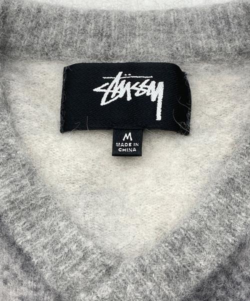 stussy（ステューシー）stussy (ステューシー) Gradient Dot BRUSHED Sweater グレー サイズ:Mの古着・服飾アイテム