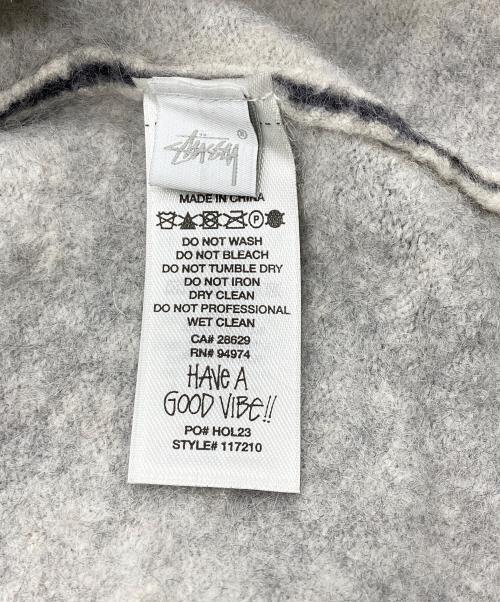 stussy（ステューシー）stussy (ステューシー) Gradient Dot BRUSHED Sweater グレー サイズ:Mの古着・服飾アイテム