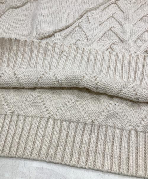 ZARA（ザラ）ZARA (ザラ) ADER error (アーダーエラー) パッチワーク ケーブルニット アイボリー サイズ:S-Mの古着・服飾アイテム
