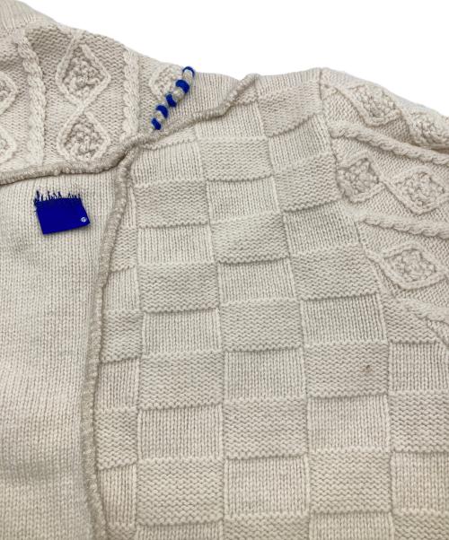 ZARA（ザラ）ZARA (ザラ) ADER error (アーダーエラー) パッチワーク ケーブルニット アイボリー サイズ:S-Mの古着・服飾アイテム