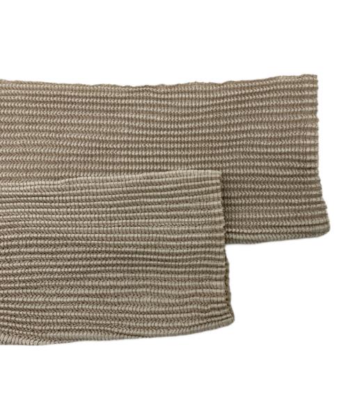 SPECCHIO（スペッチオ）SPECCHIO (スペッチオ) シャトルプリーツ オープンカラートップス / 9分袖 ベージュ サイズ:Lの古着・服飾アイテム