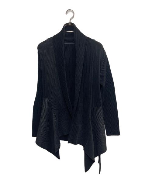SPECCHIO（スペッチオ）SPECCHIO (スペッチオ) シャトルプリーツ ロング ジャケット ブラック サイズ:Lの古着・服飾アイテム