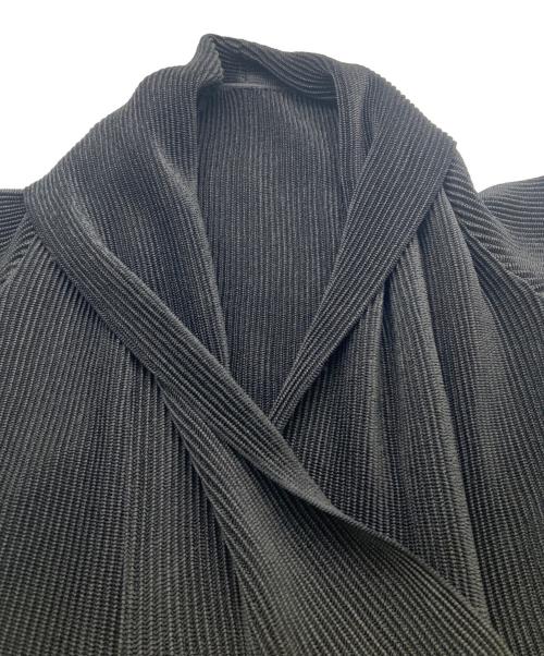 SPECCHIO（スペッチオ）SPECCHIO (スペッチオ) シャトルプリーツ ロング ジャケット ブラック サイズ:Lの古着・服飾アイテム