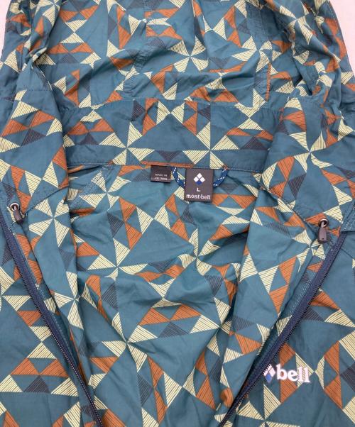 mont-bell（モンベル）mont-bell (モンベル) ウィンドブラストプリントパーカー グリーン サイズ:Lの古着・服飾アイテム