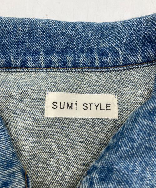 SUMI STYLE（スミ スタイル）sumi style (スミ スタイル) リメイクコート ブルー サイズ:Fの古着・服飾アイテム