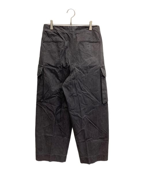 BLURHMS（ブラームス）blurhms (ブラームス) Washed Gabardine Super Wide 6P Slacks ブラック サイズ:1の古着・服飾アイテム