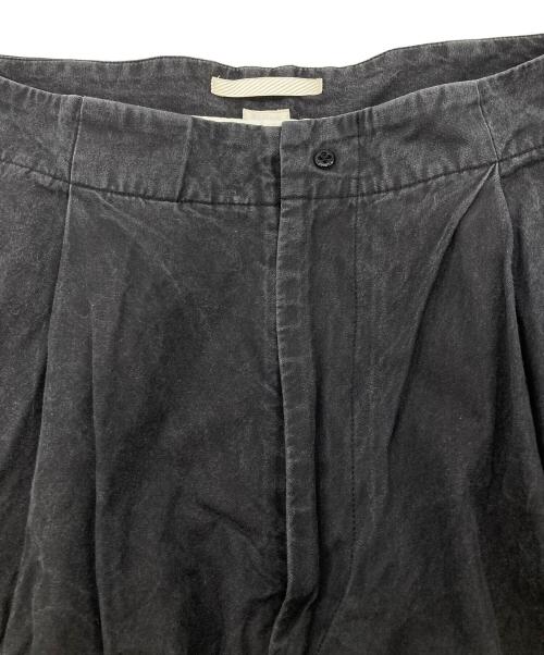 BLURHMS（ブラームス）blurhms (ブラームス) Washed Gabardine Super Wide 6P Slacks ブラック サイズ:1の古着・服飾アイテム