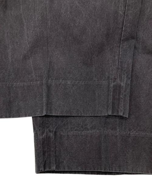 BLURHMS（ブラームス）blurhms (ブラームス) Washed Gabardine Super Wide 6P Slacks ブラック サイズ:1の古着・服飾アイテム