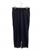 AURALEEオーラリー）の古着「HARD TWIST WOOL DOBBY SLIT SLACKS」｜ネイビー