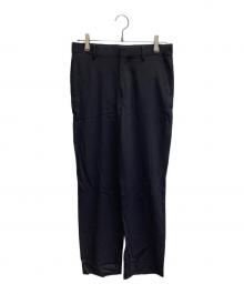 AURALEE（オーラリー）の古着「HARD TWIST WOOL DOBBY SLIT SLACKS」｜ネイビー
