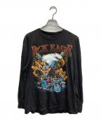 rock eagleロックイーグル）の古着「プリントカットソー」｜ブラック