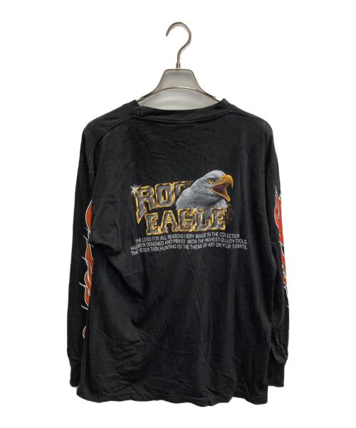 rock eagle（ロックイーグル）rock eagle (ロックイーグル) プリントカットソー ブラック サイズ:Lの古着・服飾アイテム