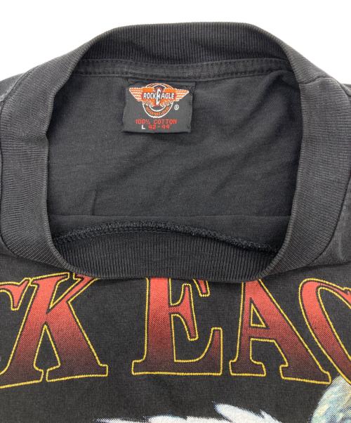 rock eagle（ロックイーグル）rock eagle (ロックイーグル) プリントカットソー ブラック サイズ:Lの古着・服飾アイテム