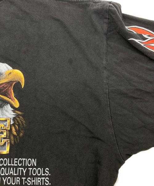 rock eagle（ロックイーグル）rock eagle (ロックイーグル) プリントカットソー ブラック サイズ:Lの古着・服飾アイテム