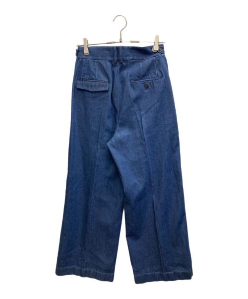 SALON adam et rope'（サロンアダムエロペ）SALON adam et rope' (サロンアダムエロペ) ワイドタックデニムパンツ インディゴ サイズ:Sの古着・服飾アイテム