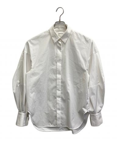 中古・古着通販】ENFOLD (エンフォルド) SOLID-SLEEVE SHIRT ホワイト 