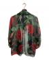 DOLCE & GABBANA (ドルチェ＆ガッバーナ) ローズプリントシルクボウタイガウンブラウス グリーン×レッド サイズ:38：30000円