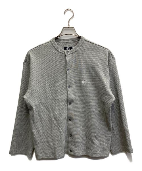 SOL soonerorlater（スーナーオアレイター）SOL soonerorlater (スーナーオアレイター) WAFFLE CREWNECK CARDIGAN グレー サイズ:Mの古着・服飾アイテム