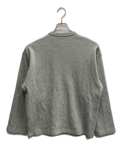 SOL soonerorlater（スーナーオアレイター）SOL soonerorlater (スーナーオアレイター) WAFFLE CREWNECK CARDIGAN グレー サイズ:Mの古着・服飾アイテム