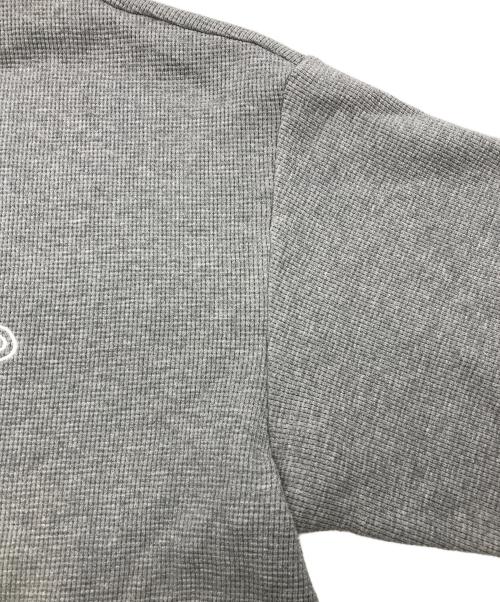 SOL soonerorlater（スーナーオアレイター）SOL soonerorlater (スーナーオアレイター) WAFFLE CREWNECK CARDIGAN グレー サイズ:Mの古着・服飾アイテム