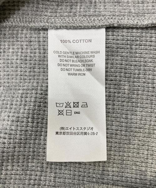 SOL soonerorlater（スーナーオアレイター）SOL soonerorlater (スーナーオアレイター) WAFFLE CREWNECK CARDIGAN グレー サイズ:Mの古着・服飾アイテム