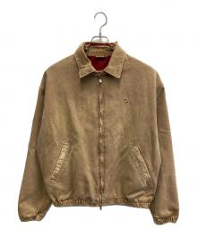 LLEGE（レッジ）の古着「Destroyed Denim Harrington JACKET」｜ブラウン