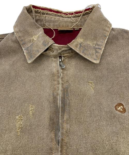 LLEGE（レッジ）LLEGE (レッジ) Destroyed Denim Harrington JACKET ブラウン サイズ:Mの古着・服飾アイテム