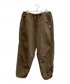 SOL soonerorlaterスーナーオアレイター）の古着「NYLON TRACK PANTS」｜ブラウン