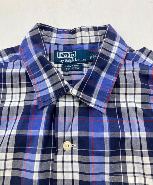 POLO RALPH LAUREN（ポロ・ラルフローレン）POLO RALPH LAUREN (ポロ・ラルフローレン) ANDY CAMP オープンカラーシャツ ブルー サイズ:Mの古着・服飾アイテム
