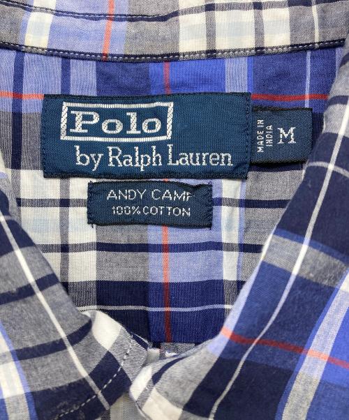 POLO RALPH LAUREN（ポロ・ラルフローレン）POLO RALPH LAUREN (ポロ・ラルフローレン) ANDY CAMP オープンカラーシャツ ブルー サイズ:Mの古着・服飾アイテム