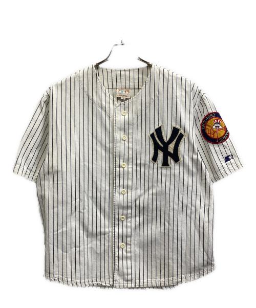 STARTER（スターター）STARTER (スターター) New York Yankees ベースボールシャツ ホワイト サイズ:Lの古着・服飾アイテム