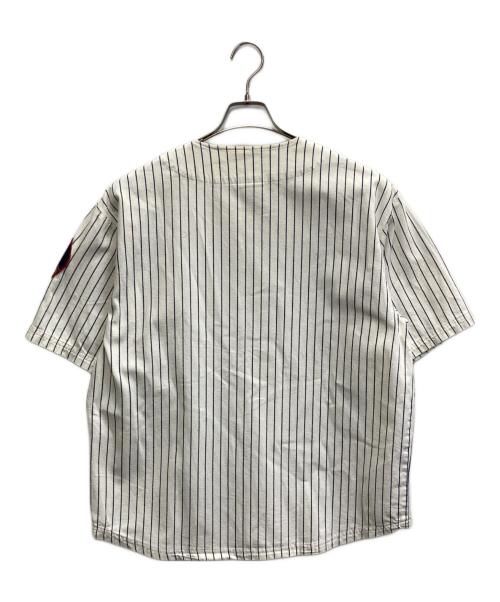 STARTER（スターター）STARTER (スターター) New York Yankees ベースボールシャツ ホワイト サイズ:Lの古着・服飾アイテム