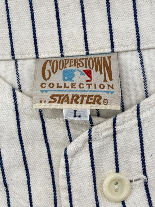 STARTER（スターター）STARTER (スターター) New York Yankees ベースボールシャツ ホワイト サイズ:Lの古着・服飾アイテム