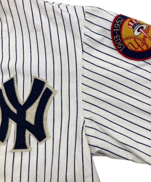 STARTER（スターター）STARTER (スターター) New York Yankees ベースボールシャツ ホワイト サイズ:Lの古着・服飾アイテム
