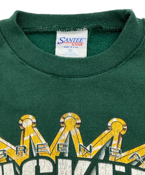 sundae（サンデー）sundae (サンデー) プリントスウェット グリーン サイズ:XLの古着・服飾アイテム