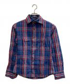 Vivienne Westwood manヴィヴィアン ウェストウッド マン）の古着「オーブ刺繍チェックシャツ」｜ブルー×レッド