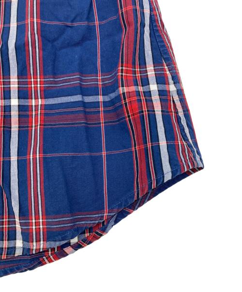 Vivienne Westwood man（ヴィヴィアン ウェストウッド マン）Vivienne Westwood man (ヴィヴィアン ウェストウッド マン) オーブ刺繍チェックシャツ ブルー×レッド サイズ:44の古着・服飾アイテム