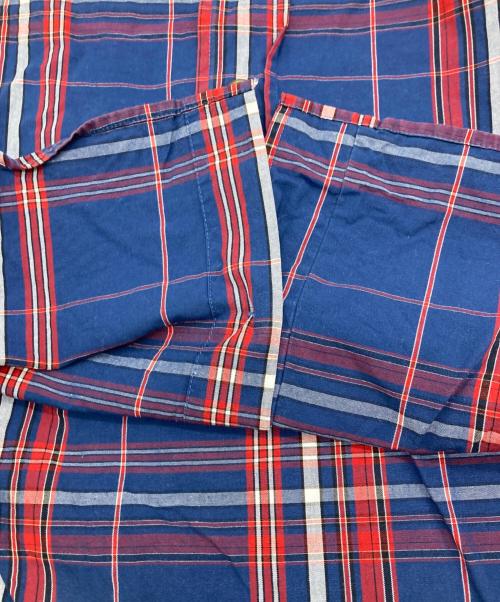 Vivienne Westwood man（ヴィヴィアン ウェストウッド マン）Vivienne Westwood man (ヴィヴィアン ウェストウッド マン) オーブ刺繍チェックシャツ ブルー×レッド サイズ:44の古着・服飾アイテム