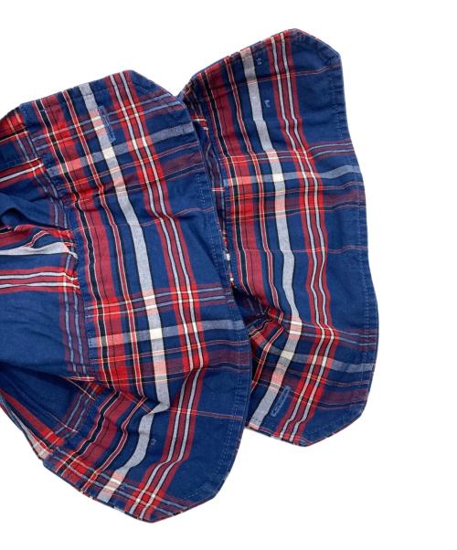 Vivienne Westwood man（ヴィヴィアン ウェストウッド マン）Vivienne Westwood man (ヴィヴィアン ウェストウッド マン) オーブ刺繍チェックシャツ ブルー×レッド サイズ:44の古着・服飾アイテム