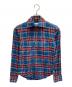 Vivienne Westwood（ヴィヴィアンウエストウッド）の古着「オーブ刺繍ネルチェックシャツ」｜ブルー×レッド