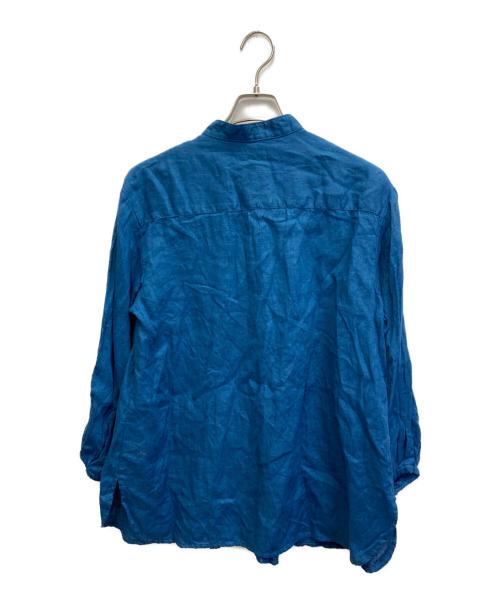 fog linen work（フォグリネンワーク）fog linen work (フォグリネンワーク) プルオーバーリネンシャツ ブルー サイズ:FREEの古着・服飾アイテム