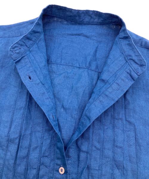 fog linen work（フォグリネンワーク）fog linen work (フォグリネンワーク) プルオーバーリネンシャツ ブルー サイズ:FREEの古着・服飾アイテム