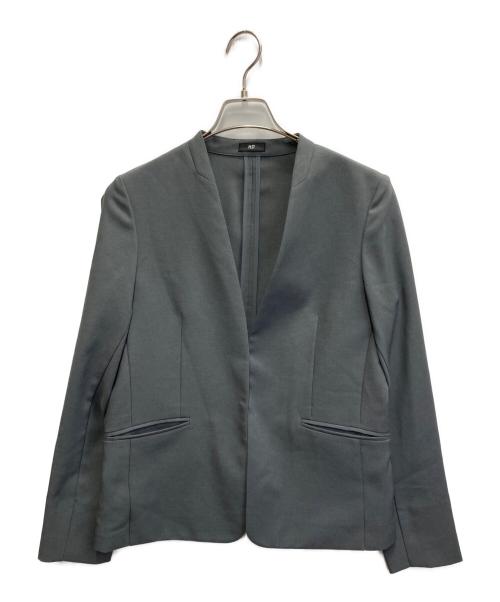 PLST（プラステ）PLST (プラステ) ノーカラージャケット グレー サイズ:Sの古着・服飾アイテム