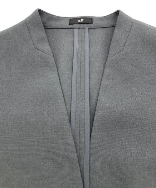 PLST（プラステ）PLST (プラステ) ノーカラージャケット グレー サイズ:Sの古着・服飾アイテム
