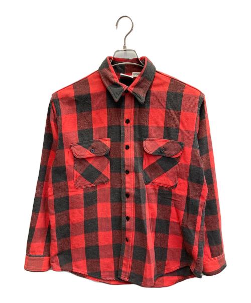 Prentiss（プレンティス）Prentiss (プレンティス) 80’Sシャツ/USA レッド サイズ:Lの古着・服飾アイテム