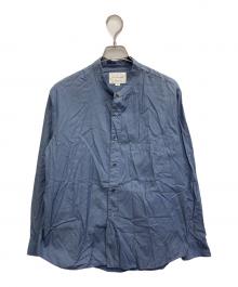 STILL BY HAND（スティルバイハンド）の古着「バンドカラーシャツ」｜ネイビー