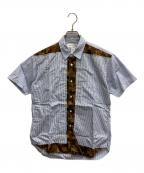 COMME des GARCONS SHIRTコムデギャルソンシャツ）の古着「デザインストライプシャツ」｜ホワイト×ブルー