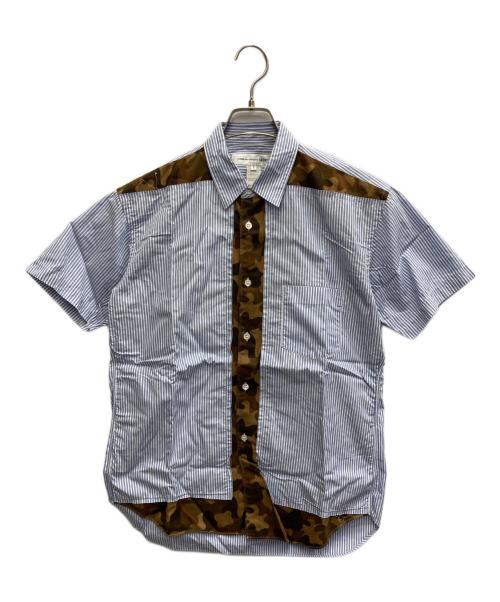 COMME des GARCONS SHIRT（コムデギャルソンシャツ）COMME des GARCONS SHIRT (コムデギャルソンシャツ) デザインストライプシャツ ホワイト×ブルー サイズ:Sの古着・服飾アイテム