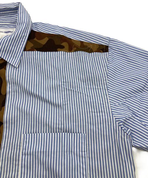 COMME des GARCONS SHIRT（コムデギャルソンシャツ）COMME des GARCONS SHIRT (コムデギャルソンシャツ) デザインストライプシャツ ホワイト×ブルー サイズ:Sの古着・服飾アイテム