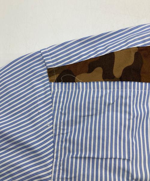 COMME des GARCONS SHIRT（コムデギャルソンシャツ）COMME des GARCONS SHIRT (コムデギャルソンシャツ) デザインストライプシャツ ホワイト×ブルー サイズ:Sの古着・服飾アイテム